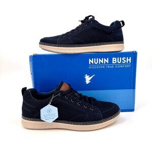 Nunn Bush Aspire Knit Lace To Toe Oxford Sneakers Size 9M Navy Blue Breathable